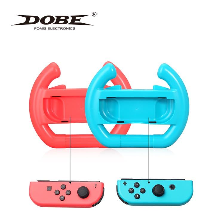DOBE Nintendo Switch Joycon Steering Wheel - 2-Pack - Joycon Handle Racing Wheel Grip - Switch OLED & Gen 1/2