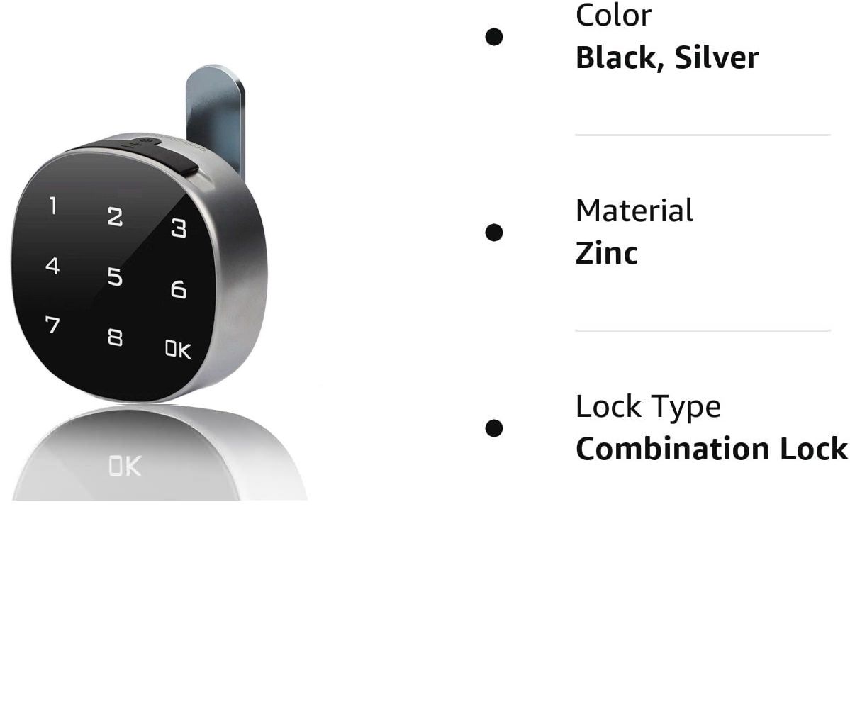 Safebros/WT 8 Digit Digital Lock for HDB Mailbox/Drawers /Cabinet/Lockers-Easy No Drill Install