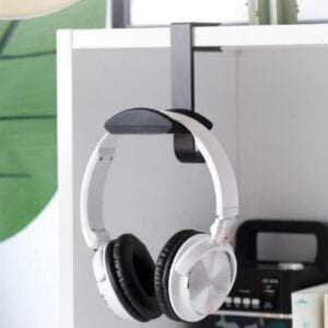 Headphone Hanger Hook Stand - Desk Mount/Clip - Curved Padding - Sturdy Metal Frame - Easy Clip on Model