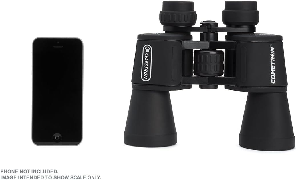 Celestron Cometron Portable, Lightweight 7x50 Binoculars, 7x Magnification, Black (71198)