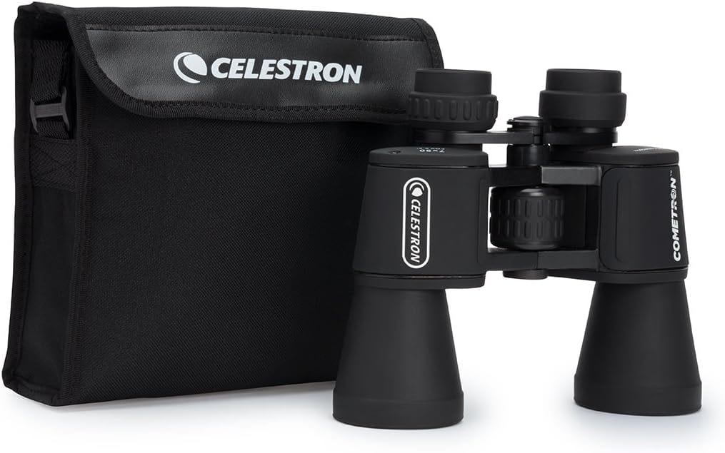 Celestron Cometron Portable, Lightweight 7x50 Binoculars, 7x Magnification, Black (71198)