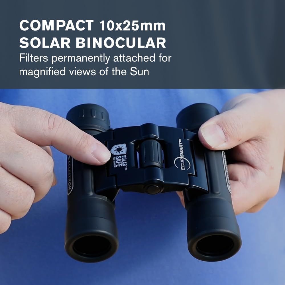 Celestron EclipSmart 2017 North American Total Solar Eclipse Binocular for Star and Sun Gazing, Black