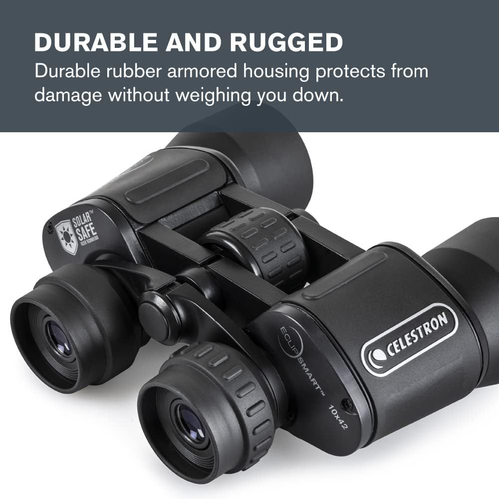 Celestron EclipSmart 2017 North American Total Solar Eclipse Binocular for Star and Sun Gazing, Black