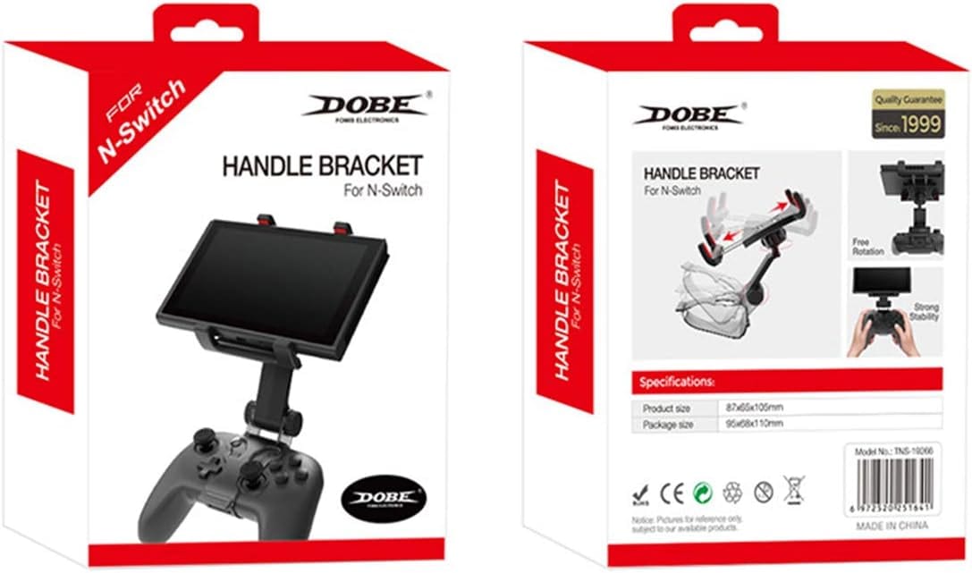 (SG)DOBE- Nintendo Switch pro Handle Clip Bracket - Easy to Hold-Adjustable Angle Supports OLED/Lite/Gen1/2(TNS-19266)