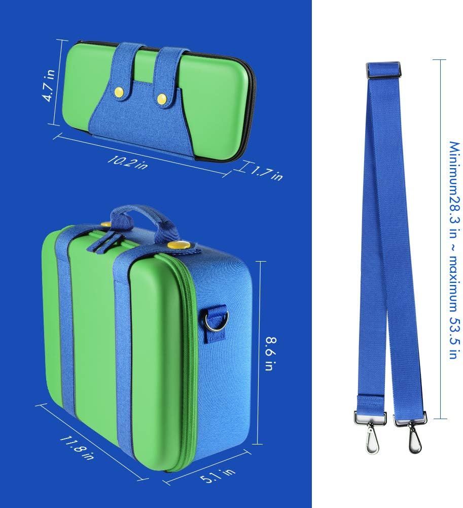 Safebros 2-in1 Carrying Case for Nintendo Switch OLED,Waterproof Travel Bag with Protective Carry cover,Hard Shell