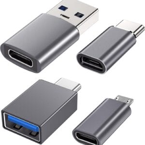 USB Adapter - 3.1 USB C to USB A Adapter,USB C to Micro USB converter,Lightning to USB C OTG for Phones Laptop&Tablets