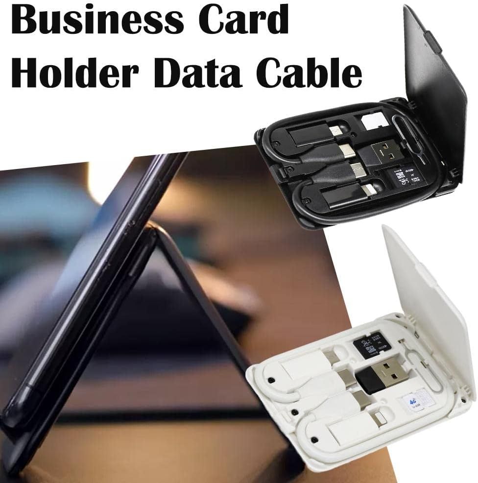 Multi Pin Adapters - 6 in 1 Phone Multifunctional Charging Cable Tool Kit-USB Type-C Converter Organizer SIM Storage