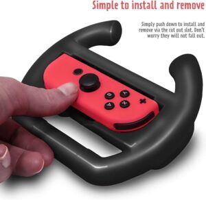 DOBE Nintendo Switch Joycon Steering Wheel - 2-Pack - Joycon Handle Racing Wheel Grip - Switch OLED & Gen 1/2