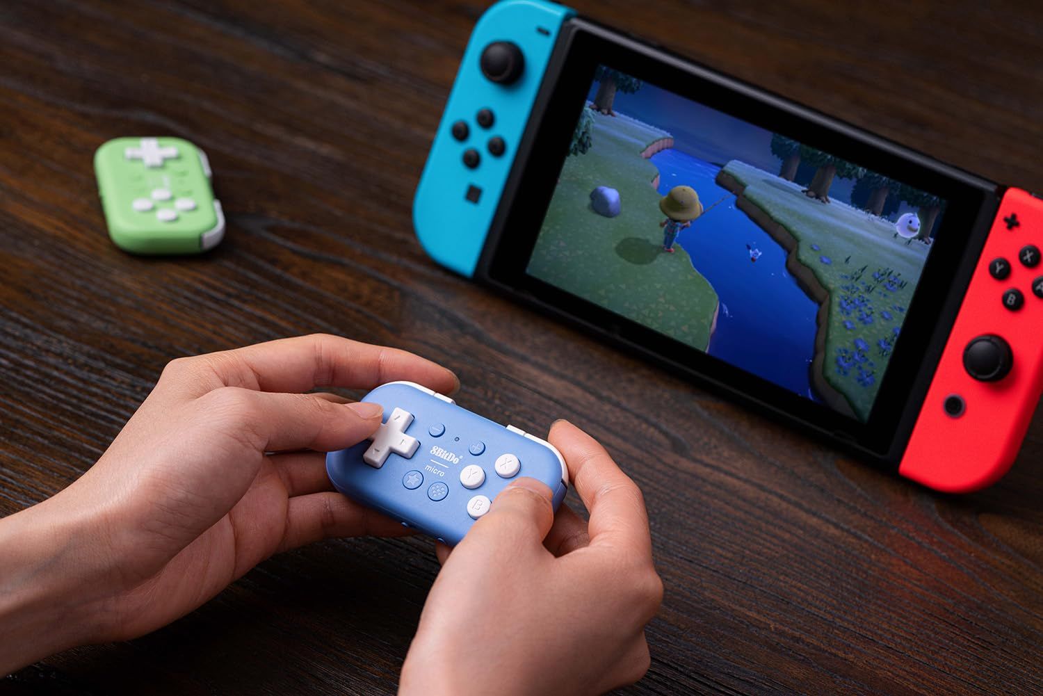 8Bitdo Micro Bluetooth Gamepad Pocket-sized Mini Controller for Switch, Android, and Raspberry Pi, Supports Keyboard Mode