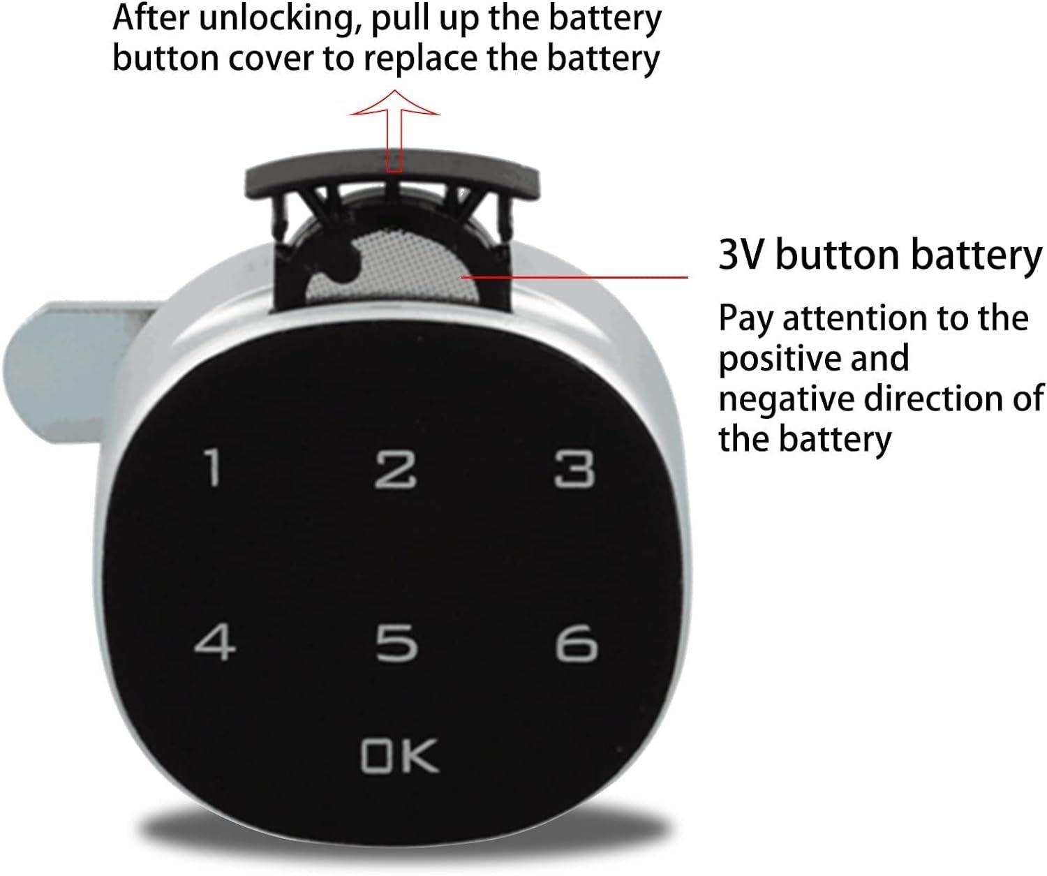 Safebros 6 Digit Digital Lock for HDB Mailbox/Drawers /Cabinet/Lockers-Easy No Drill Install