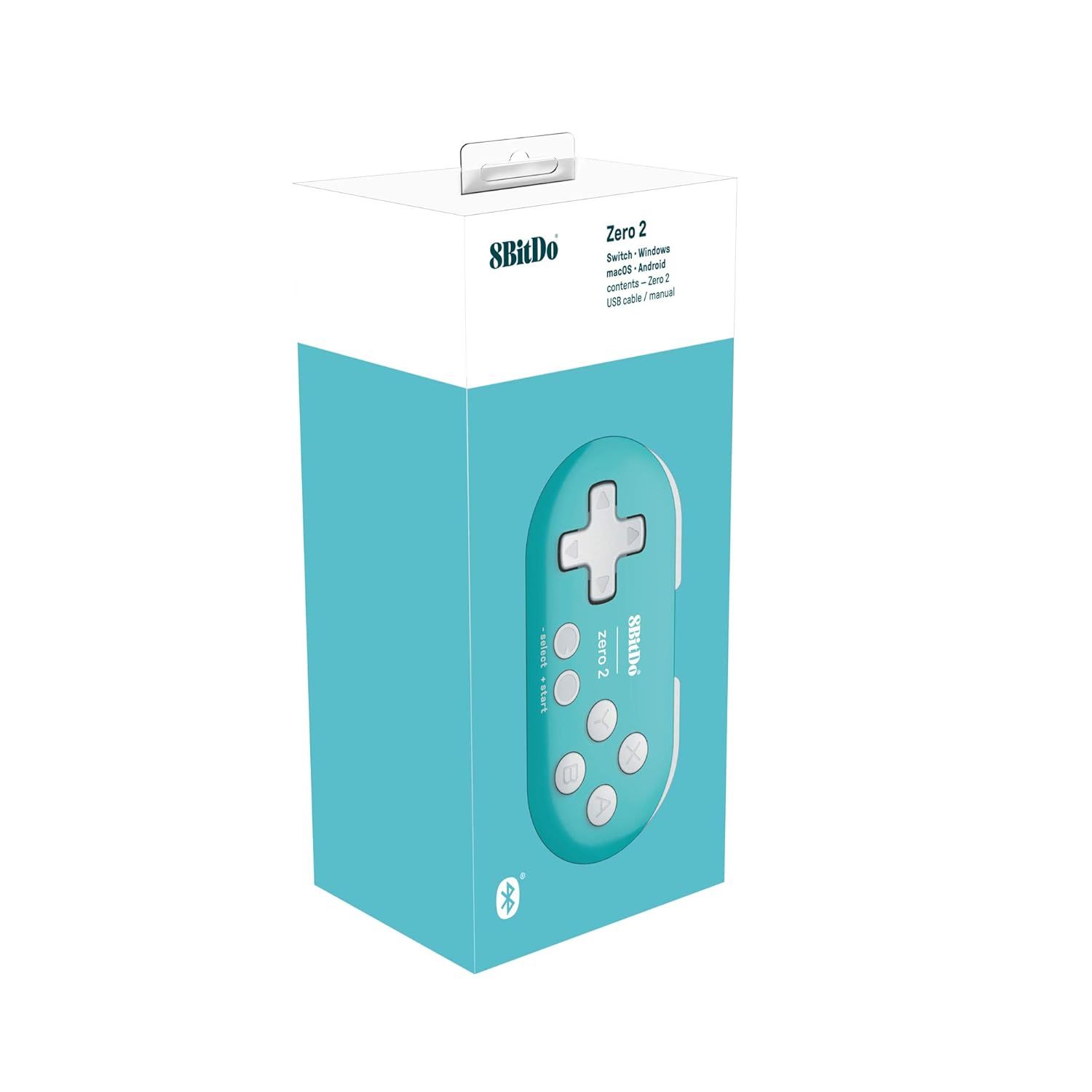 8Bitdo Zero 2 Bluetooth Gamepad Keychain Sized Mini Controller for Switch, Windows, Android, macOS & Raspberry Pi