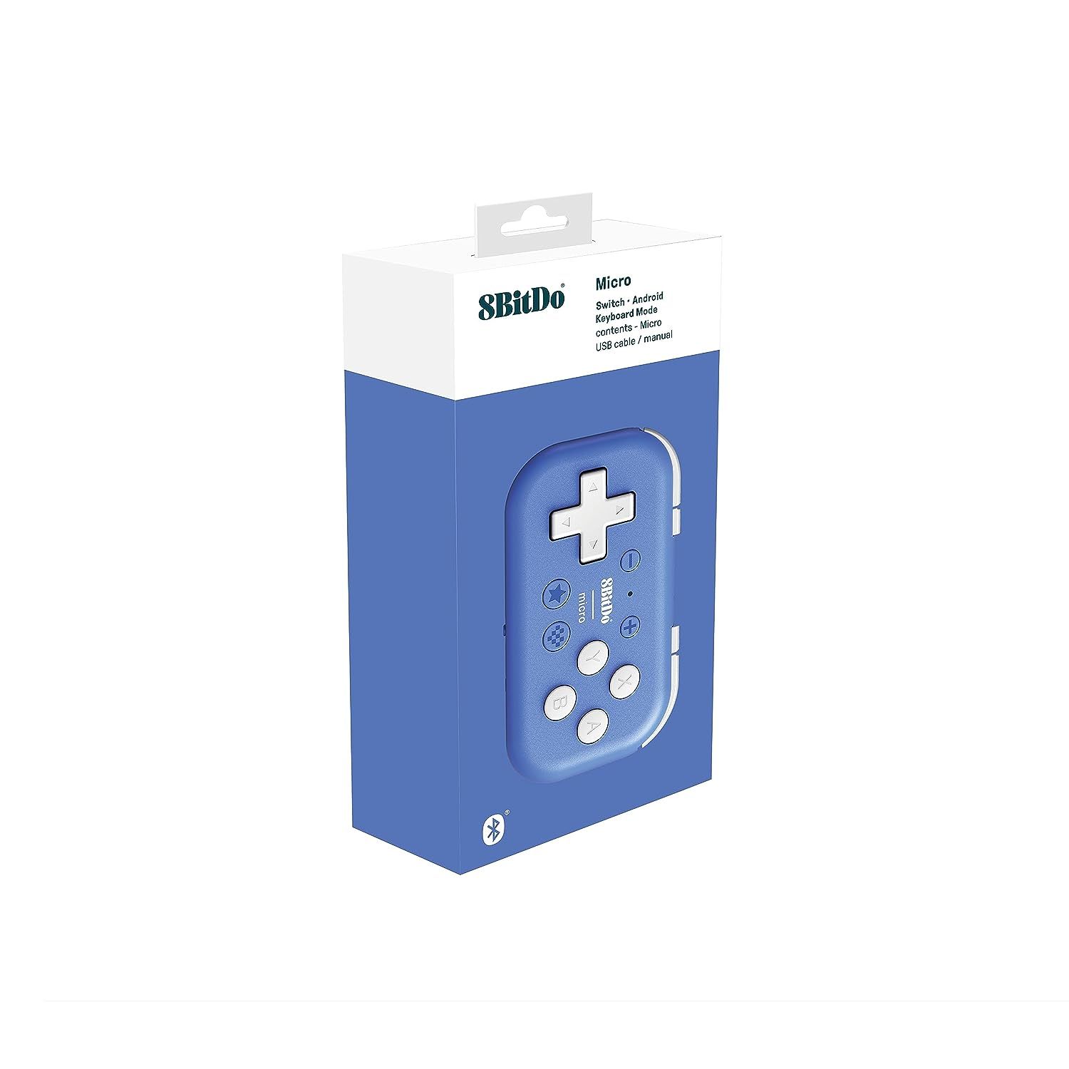 8Bitdo Micro Bluetooth Gamepad Pocket-sized Mini Controller for Switch, Android, and Raspberry Pi, Supports Keyboard Mode