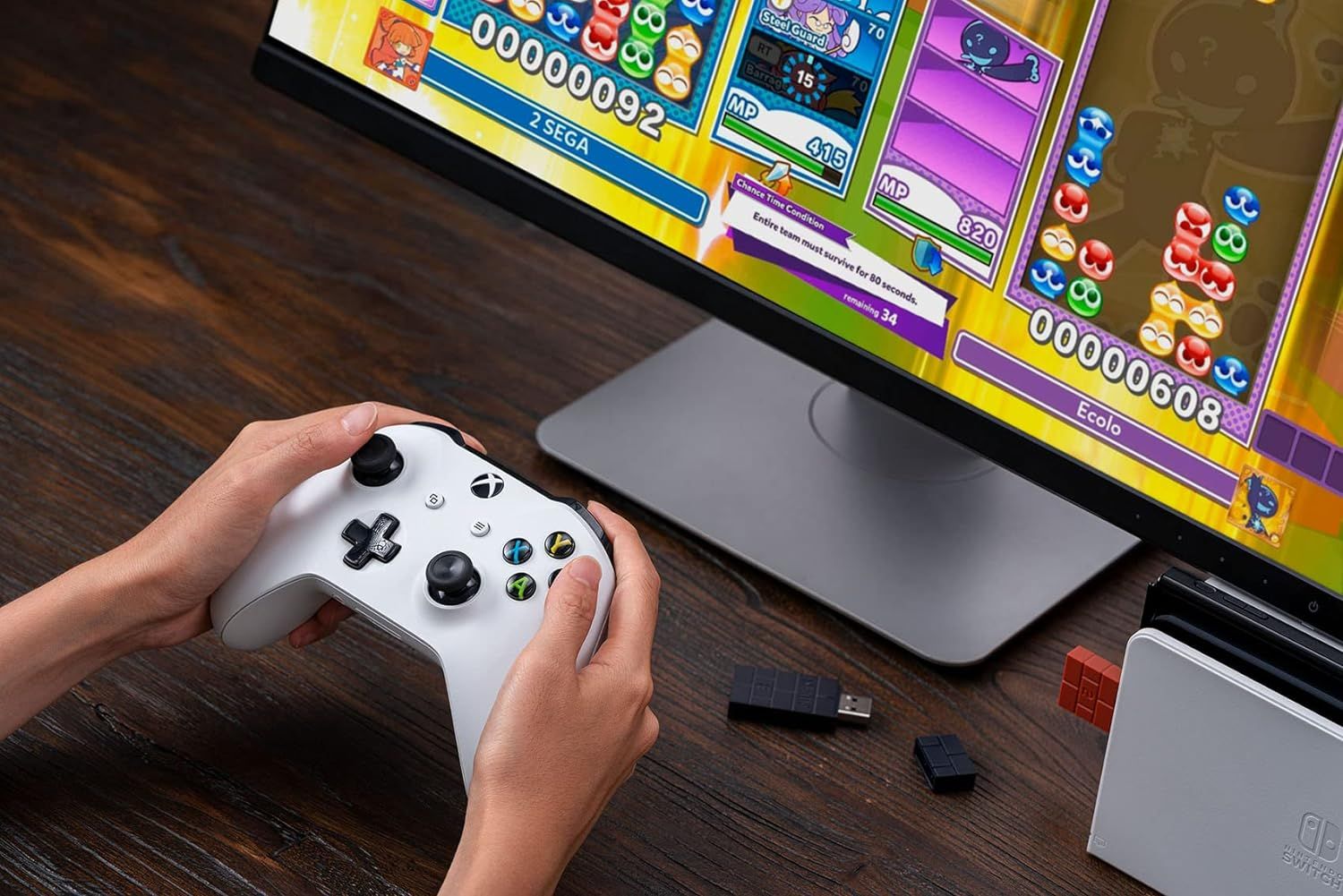 8Bitdo Wireless USB Adapter 2 for Switch, Windows, Mac & Raspberry Pi Connects with Xbox, Switch Pro& PS5 Controller