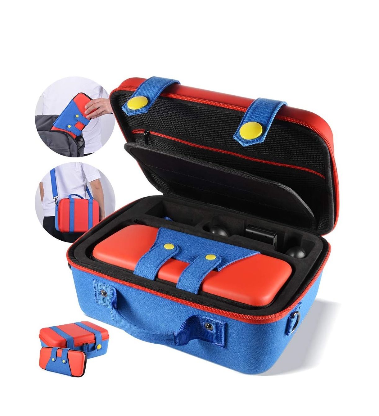 Safebros 2-in1 Carrying Case for Nintendo Switch OLED,Waterproof Travel Bag with Protective Carry cover,Hard Shell