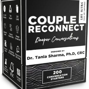 Life Sutra - Couple Reconnect Game/Card Game for Married Couples - 200 Couples Conversation Card - Speak Your Love Language - Designed by an American Psychologist