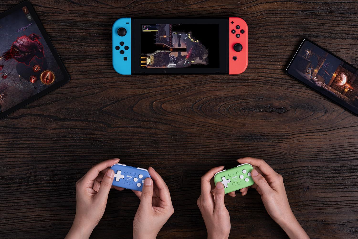8Bitdo Micro Bluetooth Gamepad Pocket-sized Mini Controller for Switch, Android, and Raspberry Pi, Supports Keyboard Mode