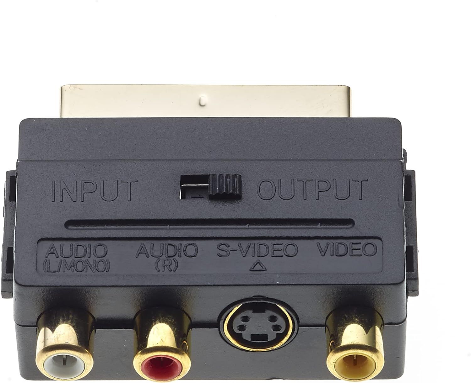SCART Adaptor, 1x SCART, 3x RCA Audio Adapter Converter & Mini-DIN, Pack of 2 - Gold-plated connectors
