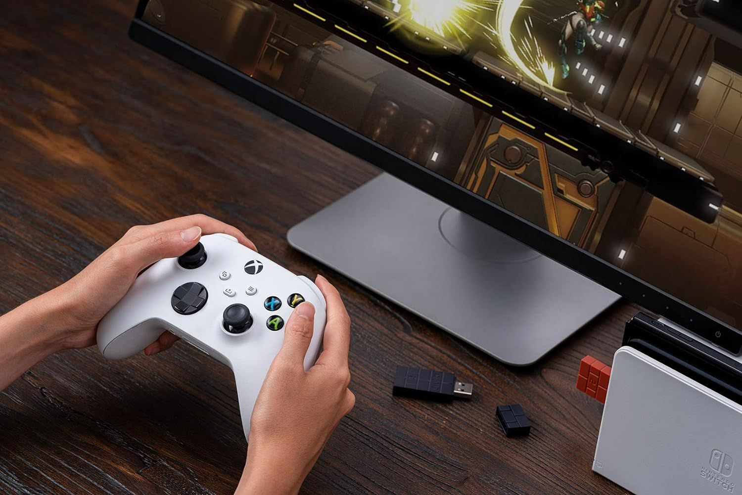 8Bitdo Wireless USB Adapter 2 for Switch, Windows, Mac & Raspberry Pi Connects with Xbox, Switch Pro& PS5 Controller