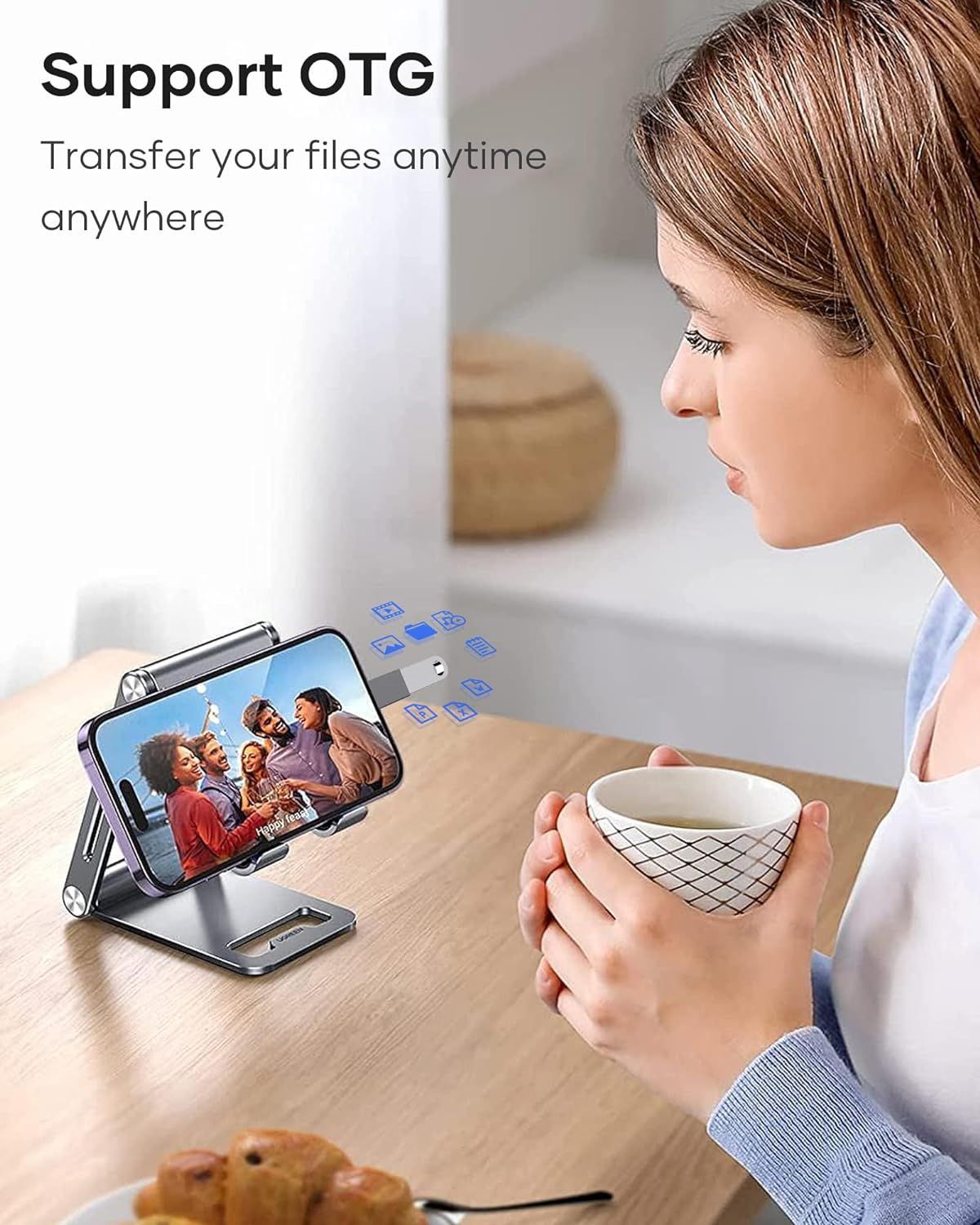 USB Adapter - 3.1 USB C to USB A Adapter,USB C to Micro USB converter,Lightning to USB C OTG for Phones Laptop&Tablets