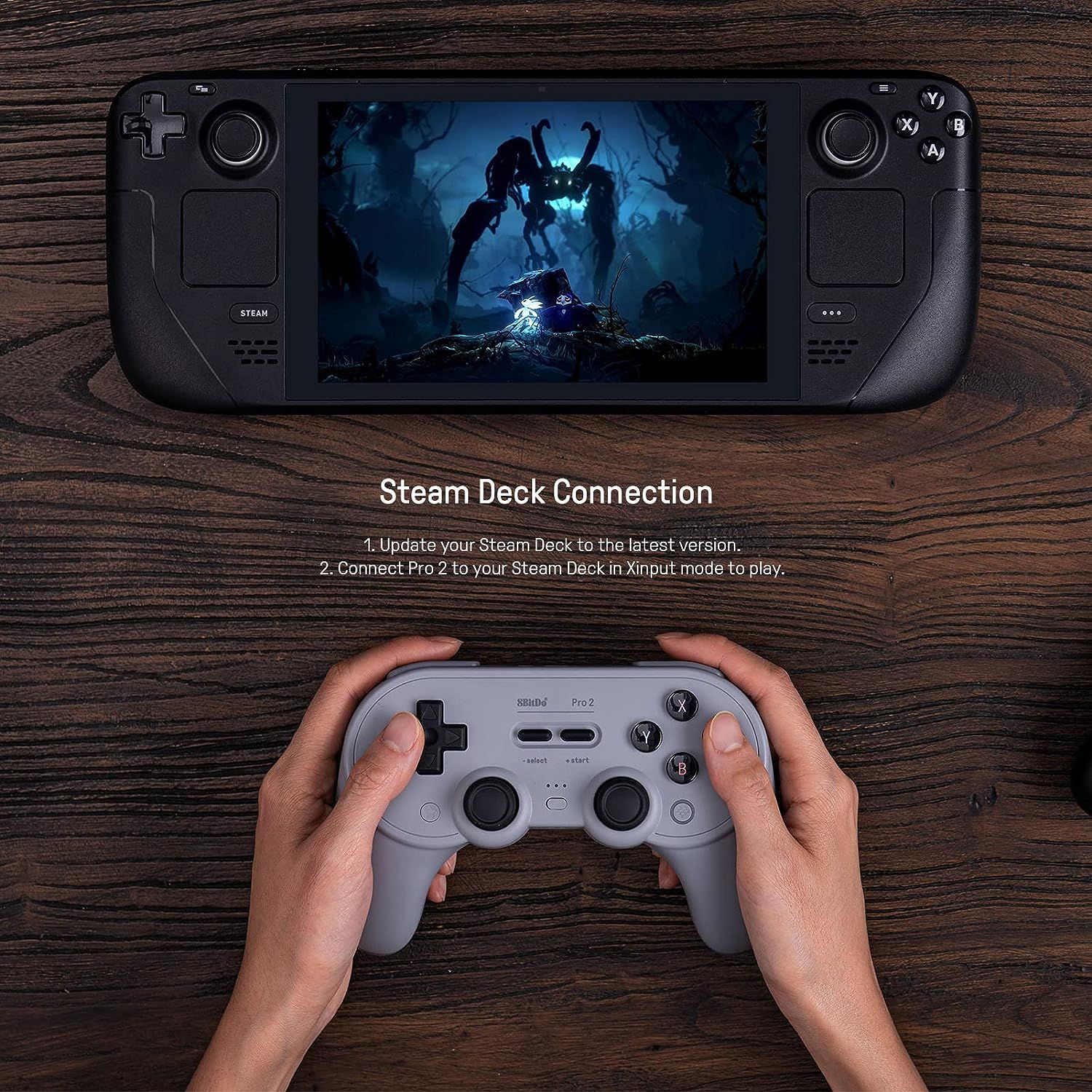 8BitDo Pro 2 Controller for Switch, Windows, Steam Deck & Raspberry Pi - Wired & Bluetooth Wireless Available