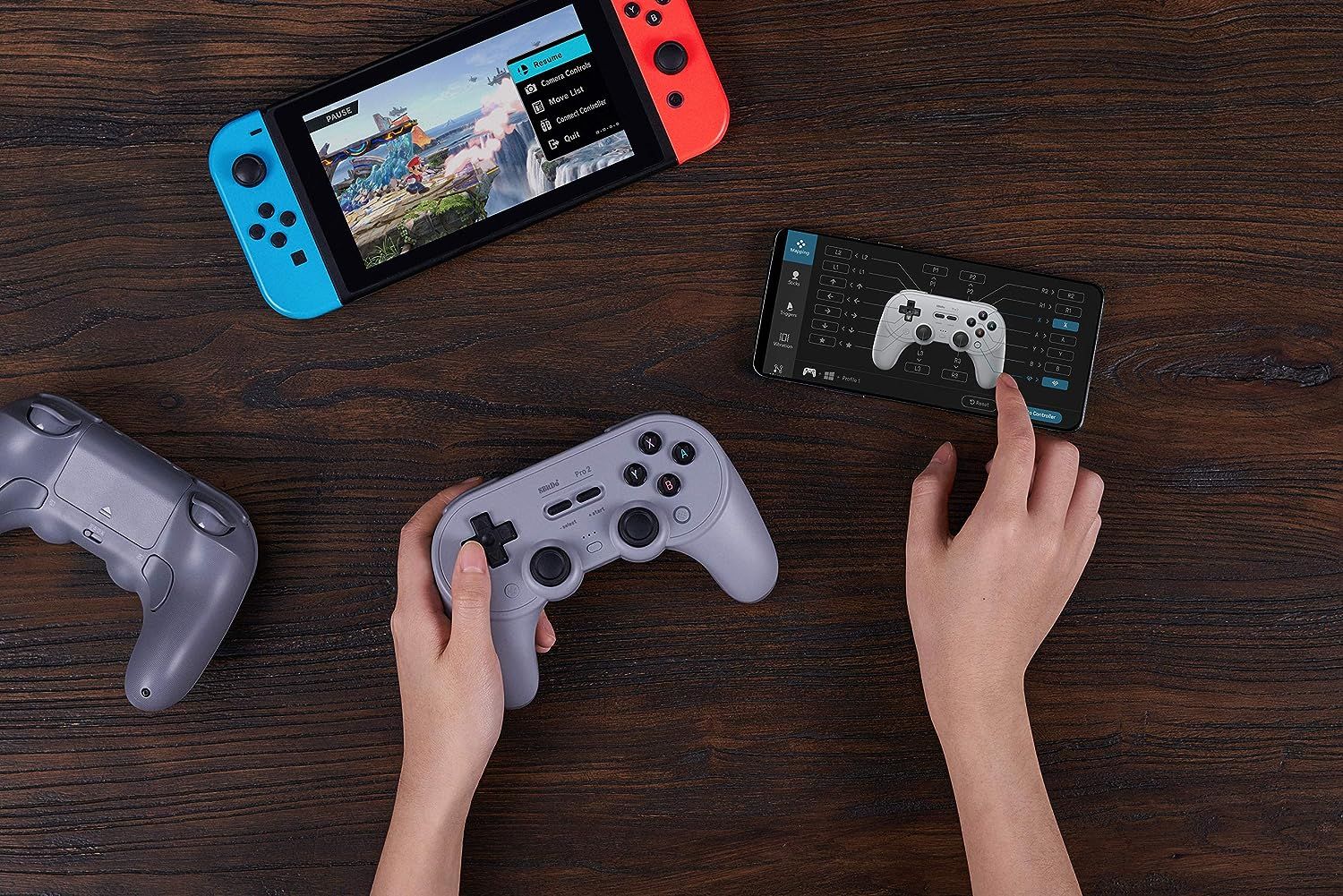 8BitDo Pro 2 Controller for Switch, Windows, Steam Deck & Raspberry Pi - Wired & Bluetooth Wireless Available