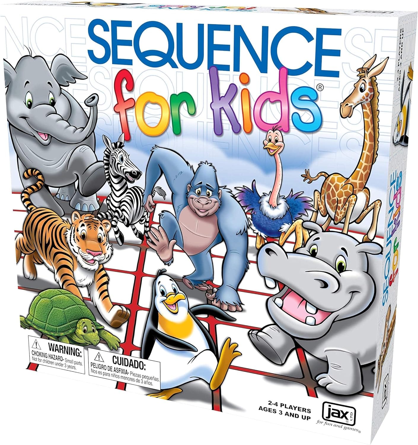 SEQUENCE for Kids -- The 'No Reading Required' Strategy Game by Jax, Multi Color, 11 inches (2-4 players)