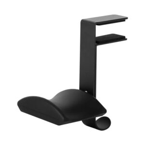 Headphone Hanger Hook Stand - Desk Mount/Clip - Curved Padding - Sturdy Metal Frame - Easy Clip on Model