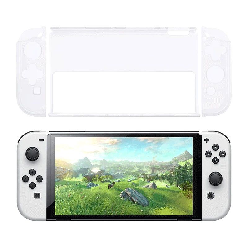 Nintendo Switch OLED Protective Cover Case - PC+TPU All Around Protective Crystal Case Shock Absorption - TNS-1133C