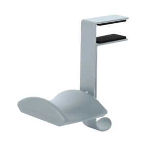 Headphone Hanger Hook Stand - Desk Mount/Clip - Curved Padding - Sturdy Metal Frame - Easy Clip on Model