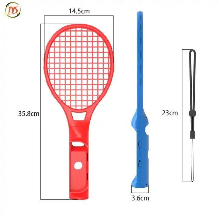JYS Tennis Racket for Nintendo Switch Joy-con - Set of 2 - Compatible with Switch OLED & Gen 1/2 Joycon controllers
