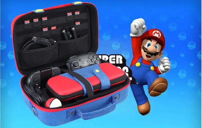 Safebros 2-in1 Carrying Case for Nintendo Switch OLED,Waterproof Travel Bag with Protective Carry cover,Hard Shell