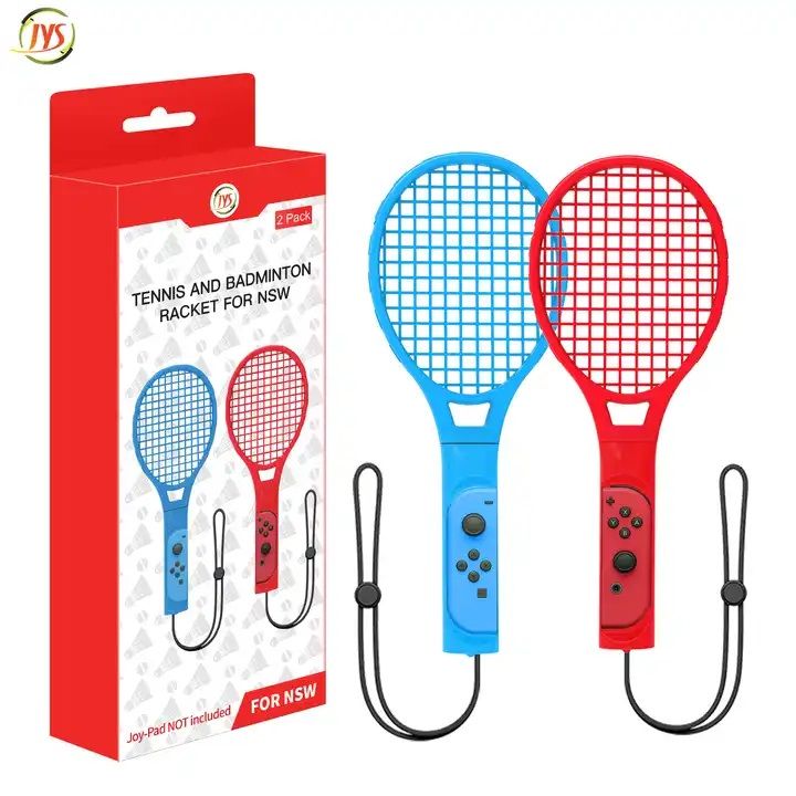 JYS Tennis Racket for Nintendo Switch Joy-con - Set of 2 - Compatible with Switch OLED & Gen 1/2 Joycon controllers