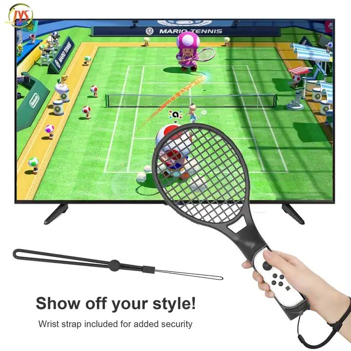 JYS Tennis Racket for Nintendo Switch Joy-con - Set of 2 - Compatible with Switch OLED & Gen 1/2 Joycon controllers
