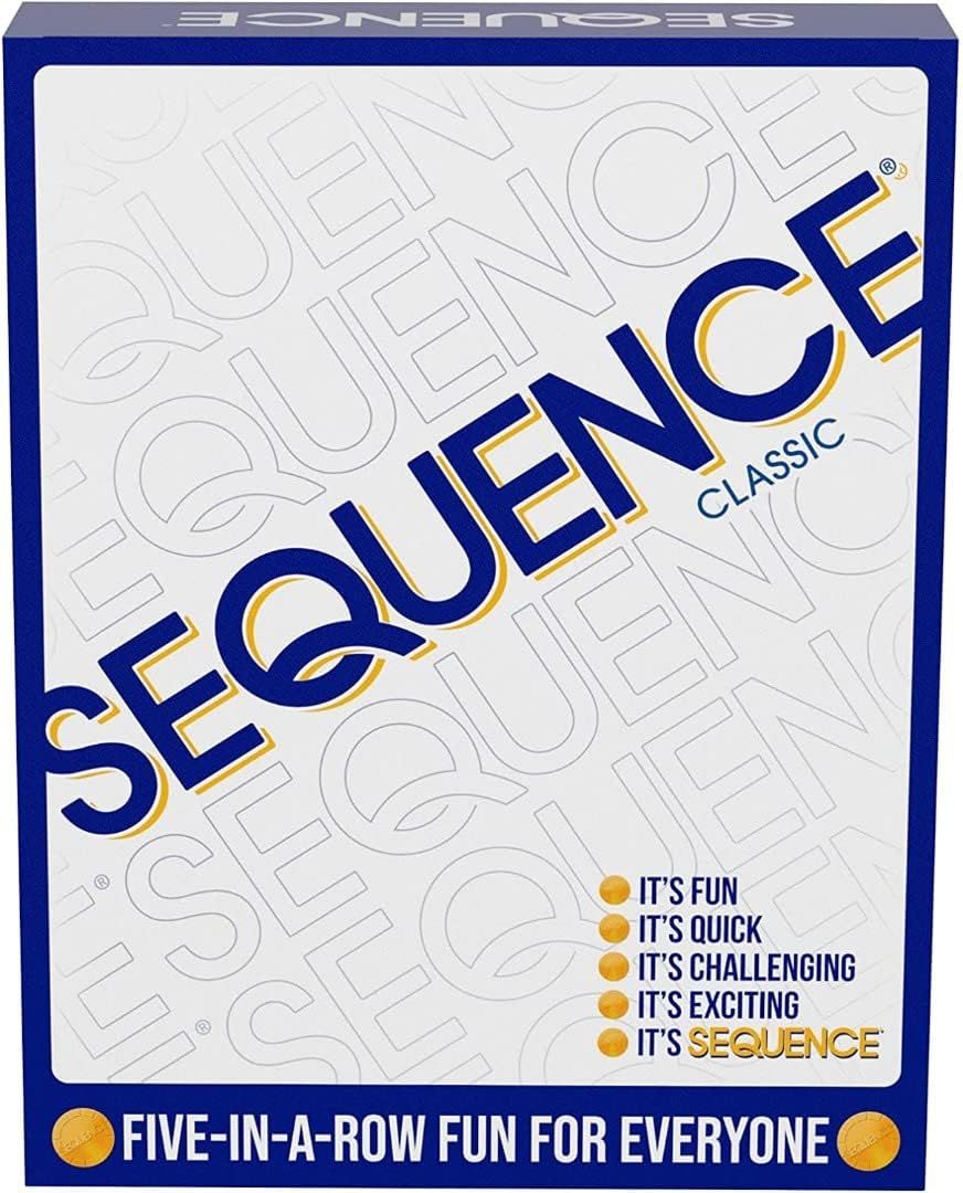 SEQUENCE- Original Version Multiplayer Fun Game with Folding Board, Cards and Chips