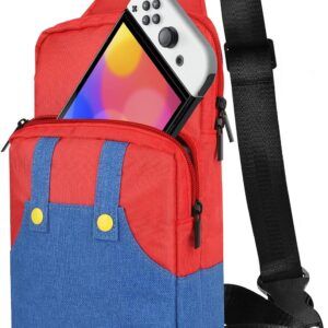 Nintendo Switch Portable Travel Carry Case-Protective Shoulder Bag-Holds OLED,Lite,Accessories-Backpack for Outdoor