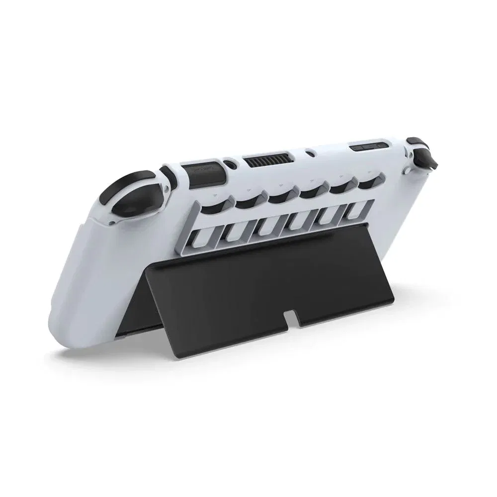 Dobe Crystal Case for Switch OLED with 6 Cartridge Holders - Shock Absorption All Around Protective Cover- Transparent