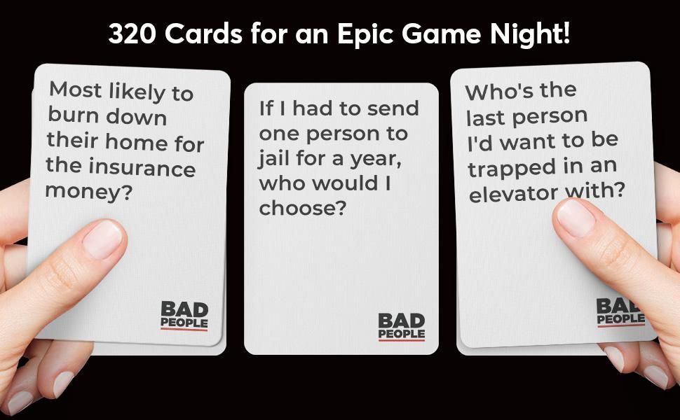 BAD PEOPLE - Fun Card Game for Adults - Find Out What Your Friends Really Think of You