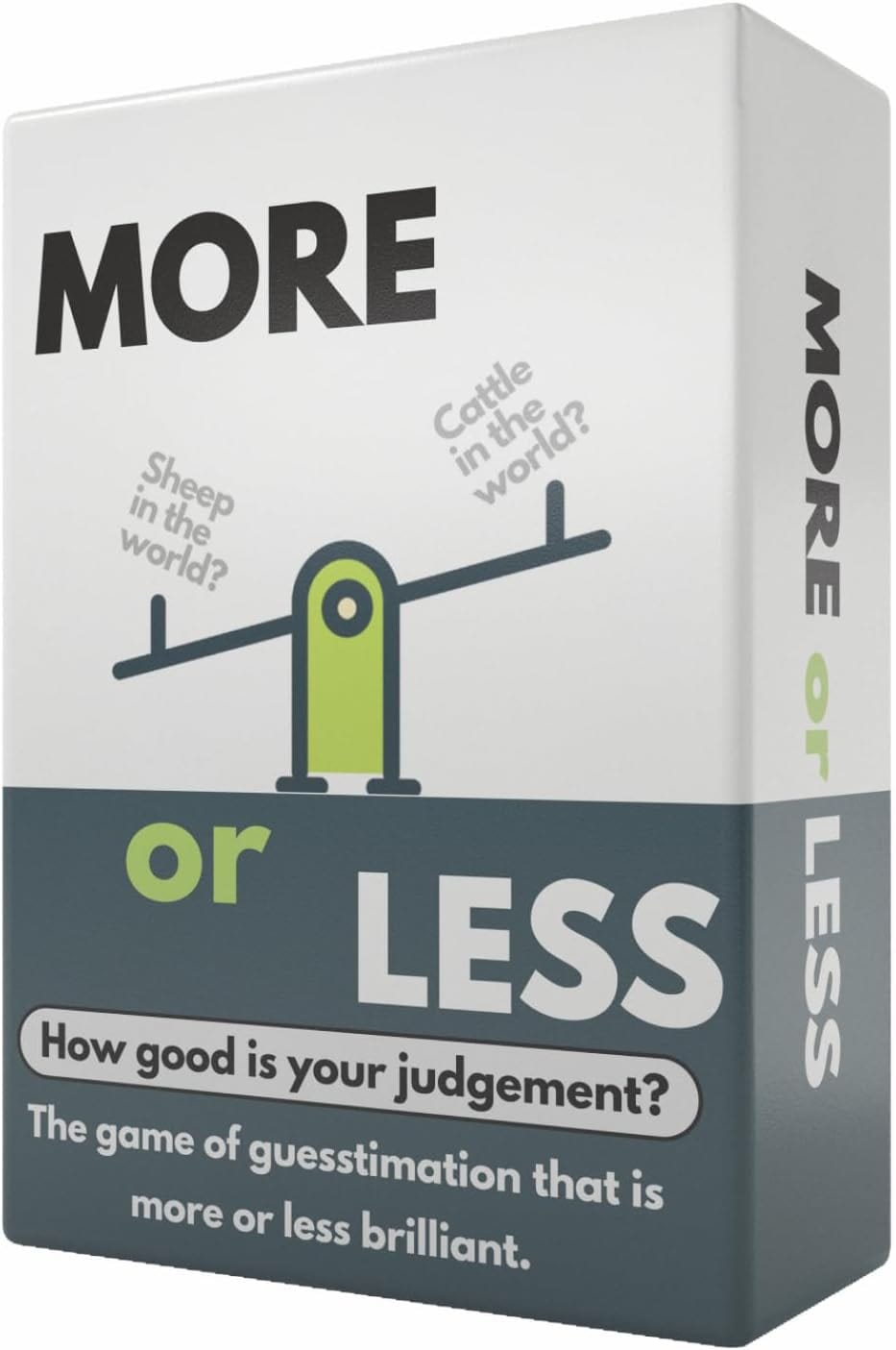 More or Less Card Game- How Good Is Your Judgement? 2+ Players | Adults & Kids