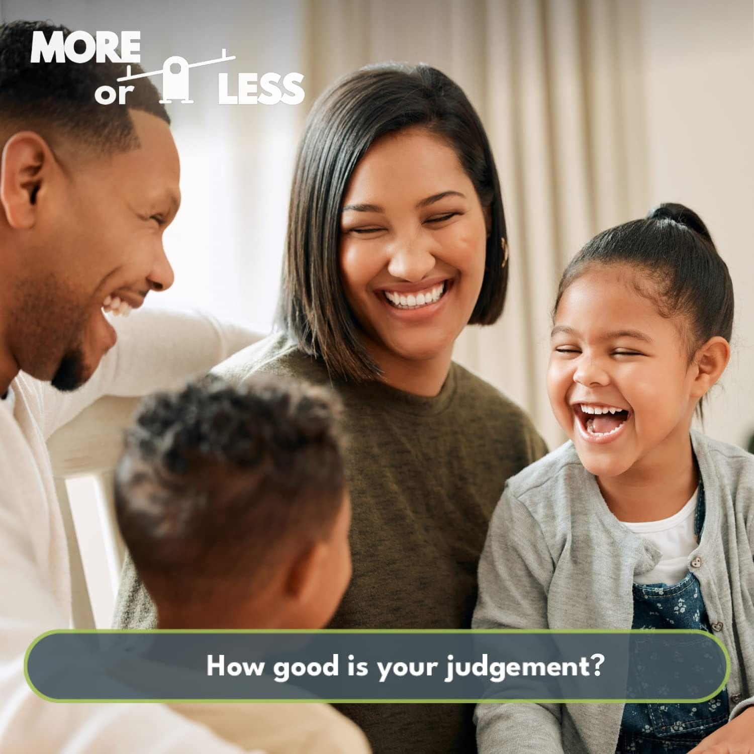 More or Less Card Game- How Good Is Your Judgement? 2+ Players | Adults & Kids