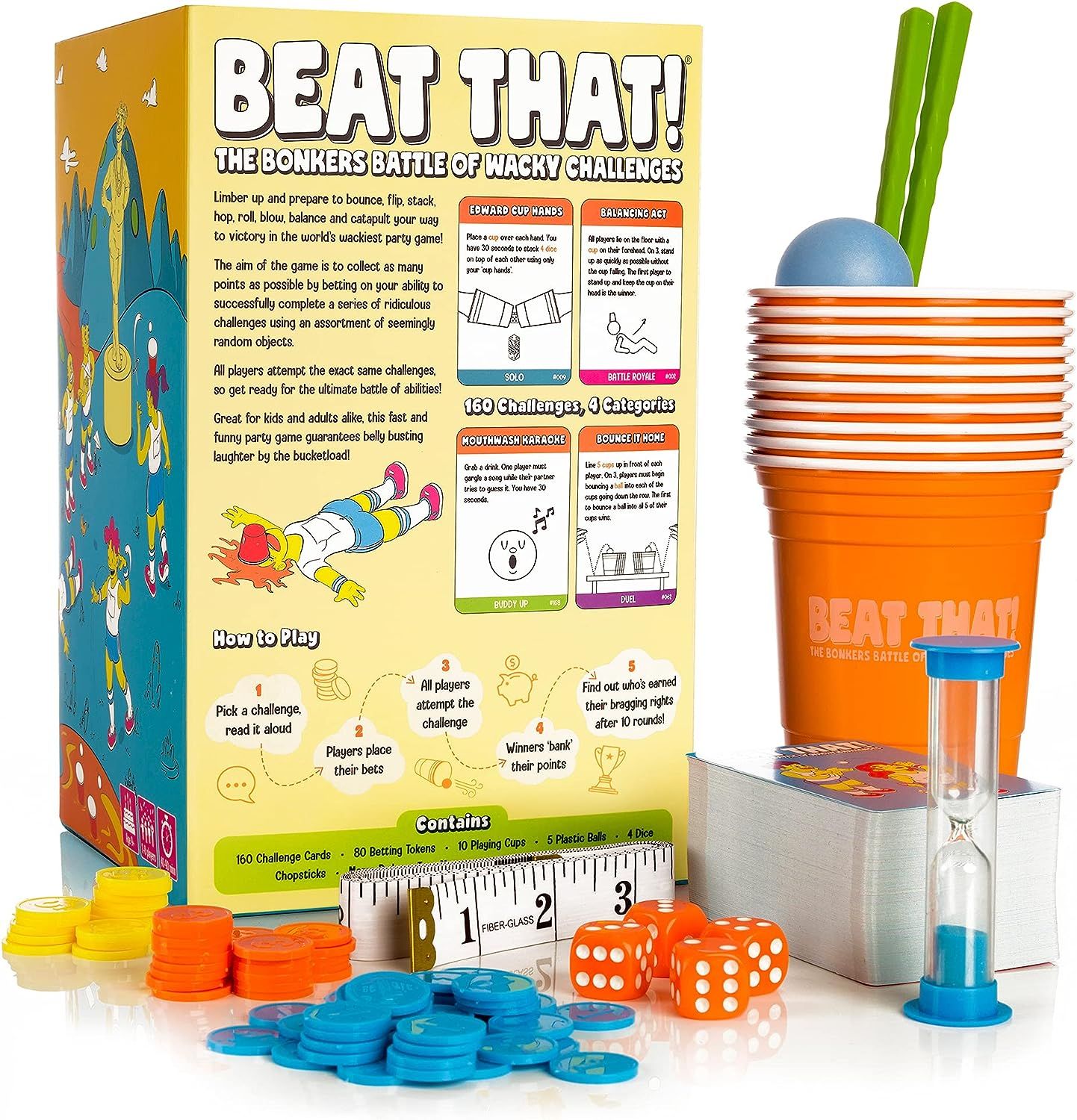 Beat That! - The Bonkers Battle of Wacky Challenges Card Games - Family Game Night - Party Game for Kids & Adults