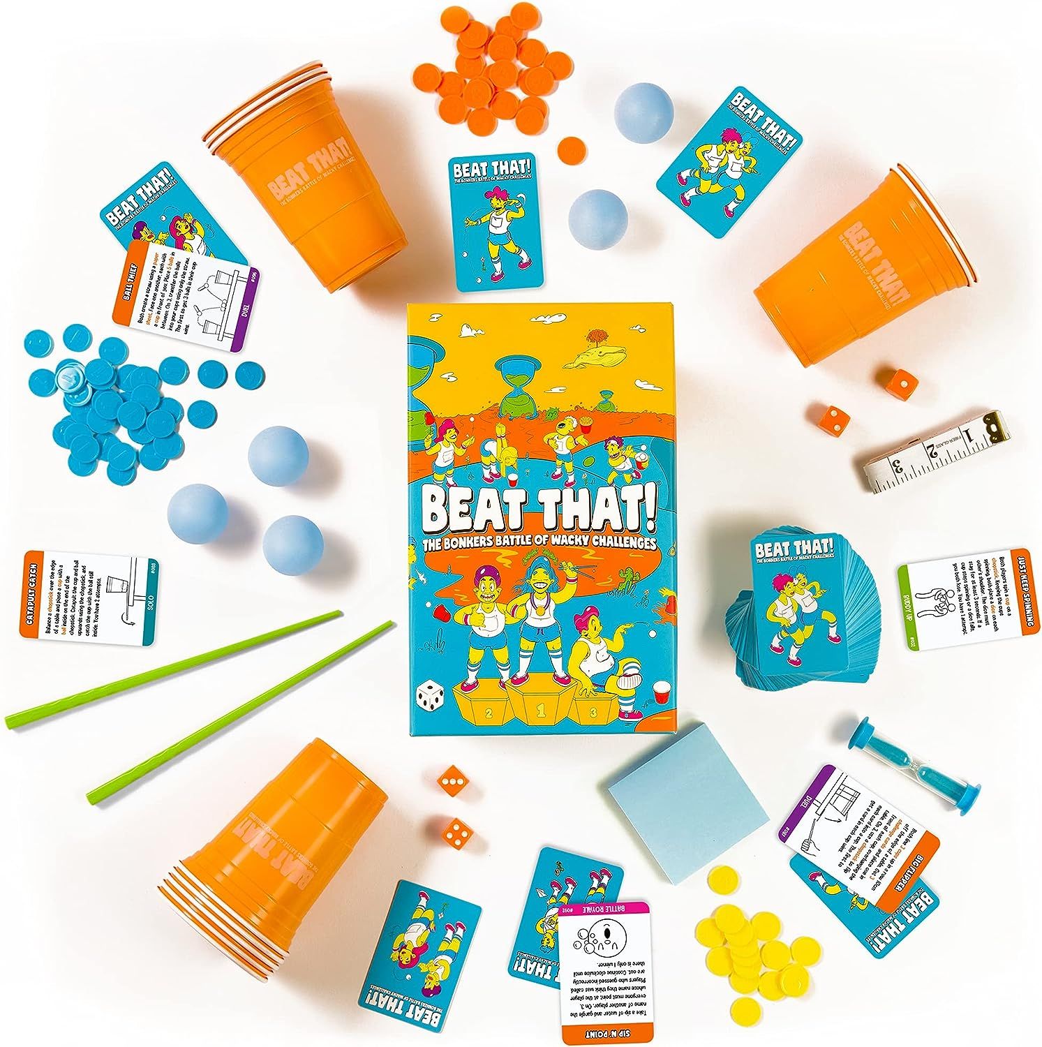 Beat That! - The Bonkers Battle of Wacky Challenges Card Games - Family Game Night - Party Game for Kids & Adults