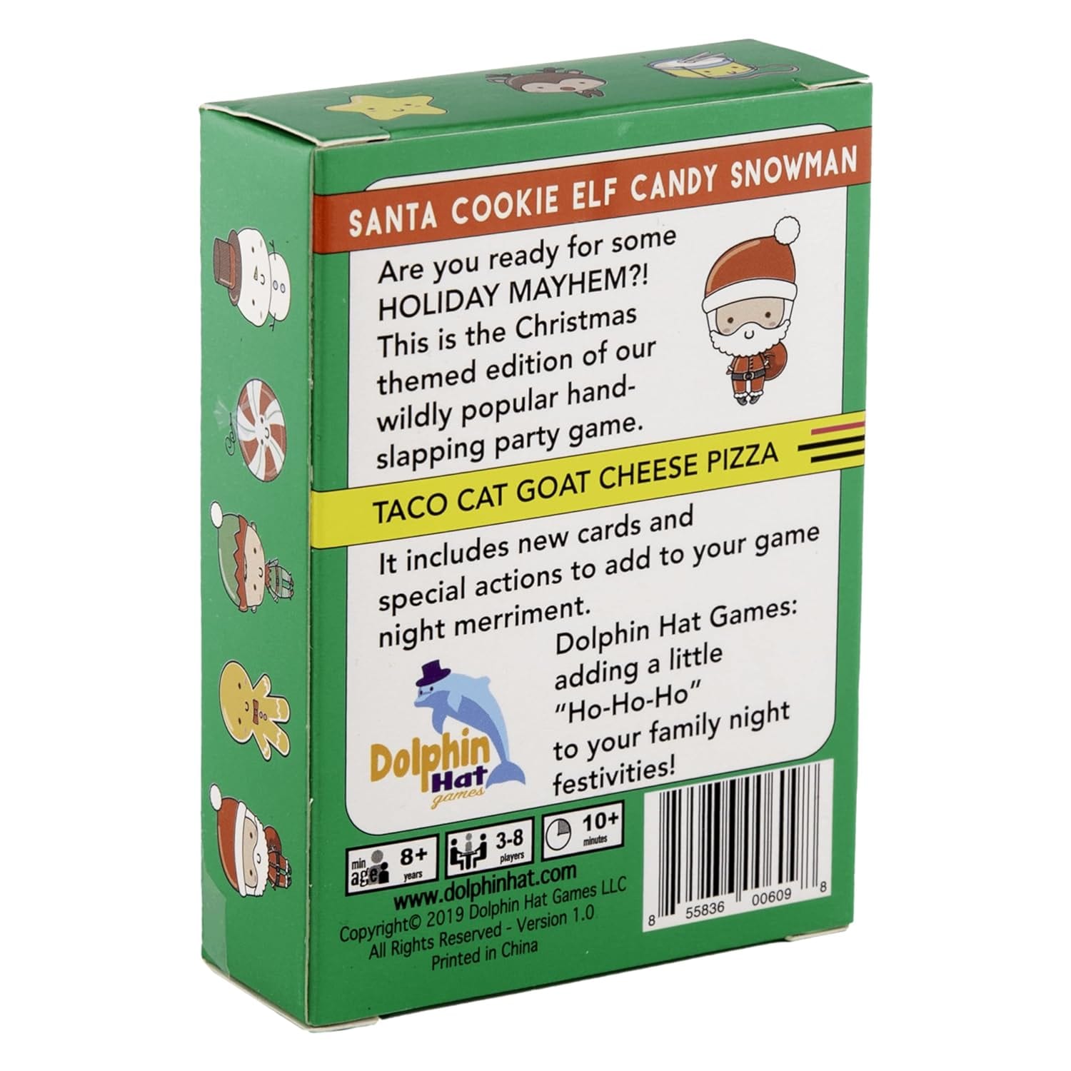 Santa Cookie Elf Candy Snowman - Fun Family and Group Card Game - Christmas Twist on Taco Cat Pizza game