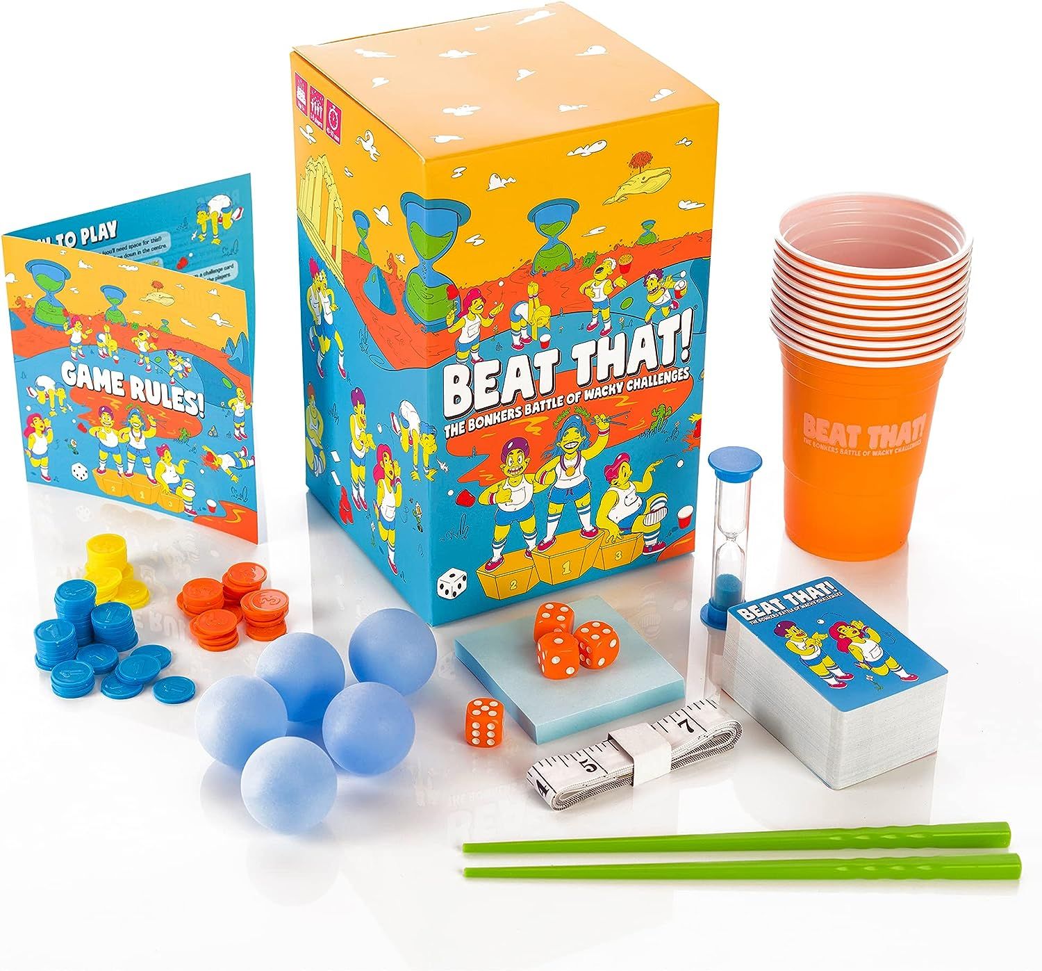Beat That! - The Bonkers Battle of Wacky Challenges Card Games - Family Game Night - Party Game for Kids & Adults
