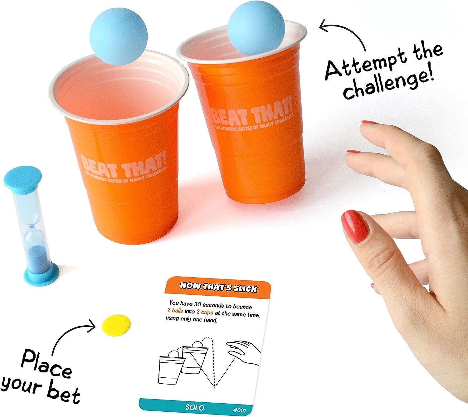 Beat That! - The Bonkers Battle of Wacky Challenges Card Games - Family Game Night - Party Game for Kids & Adults