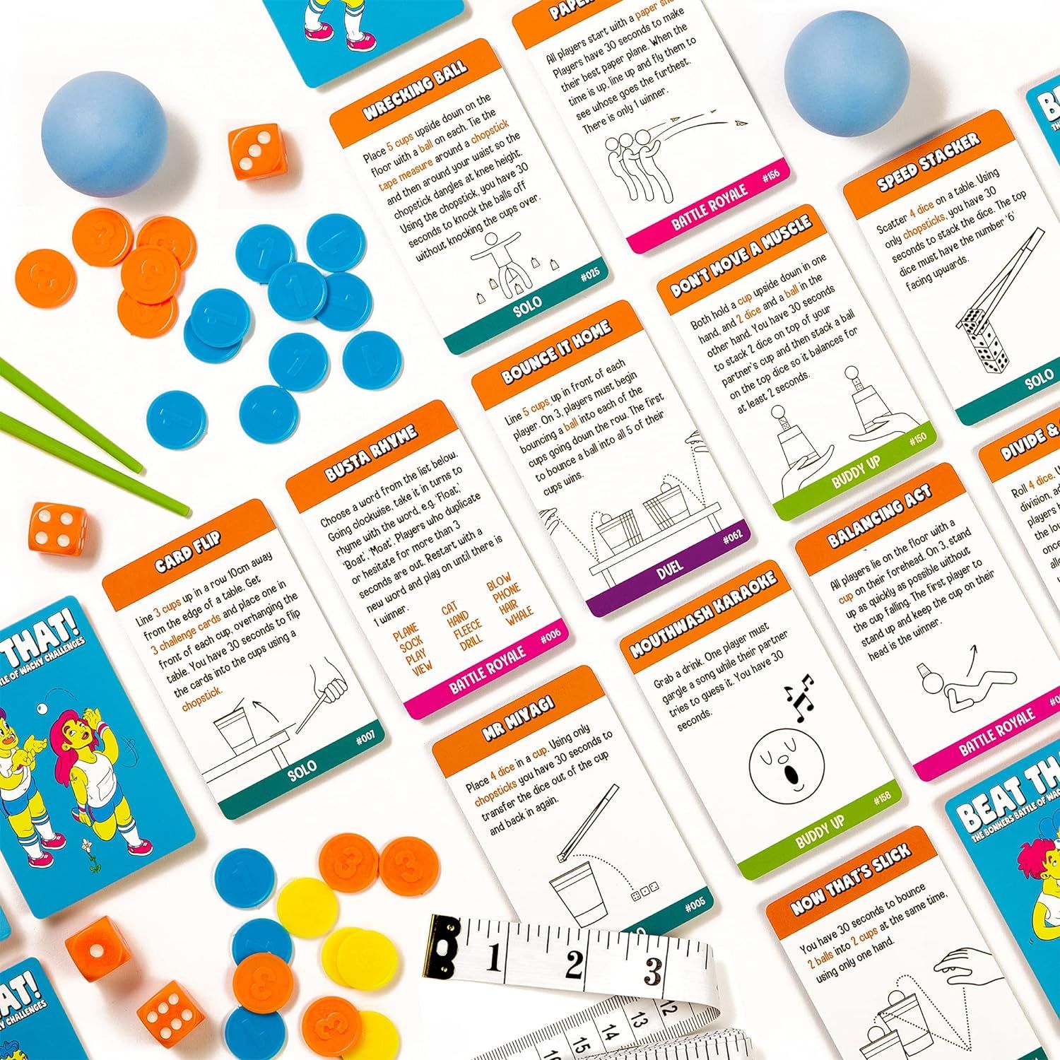 Beat That! - The Bonkers Battle of Wacky Challenges Card Games - Family Game Night - Party Game for Kids & Adults