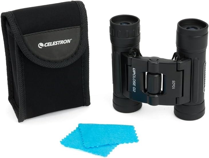 Celestron – UpClose G2 10x25 Binocular – Multi-coated Optics for Bird Watching, Wildlife, Scenery and Hunting – Roof Prism Binocular for Beginners