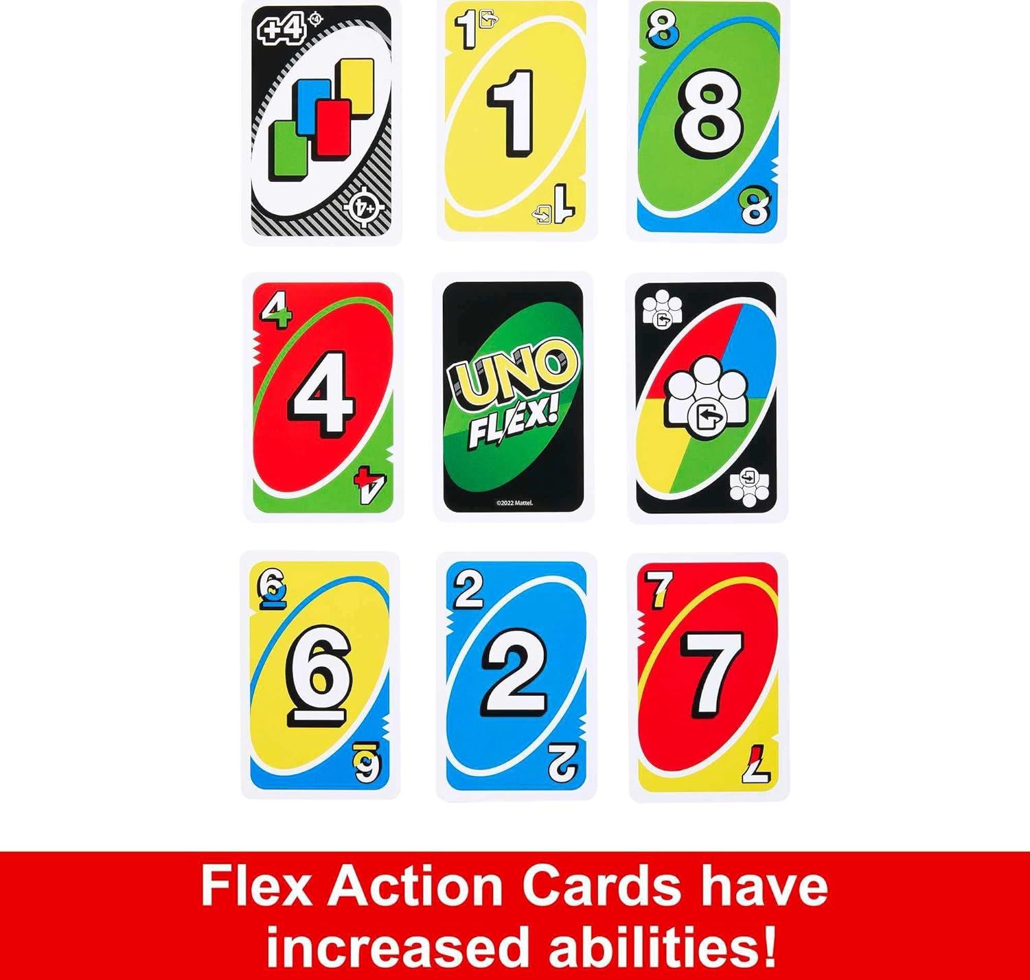 UNO Flex Card Game, Fun Games for Adult and Party Game Night, 2 to 6 Players