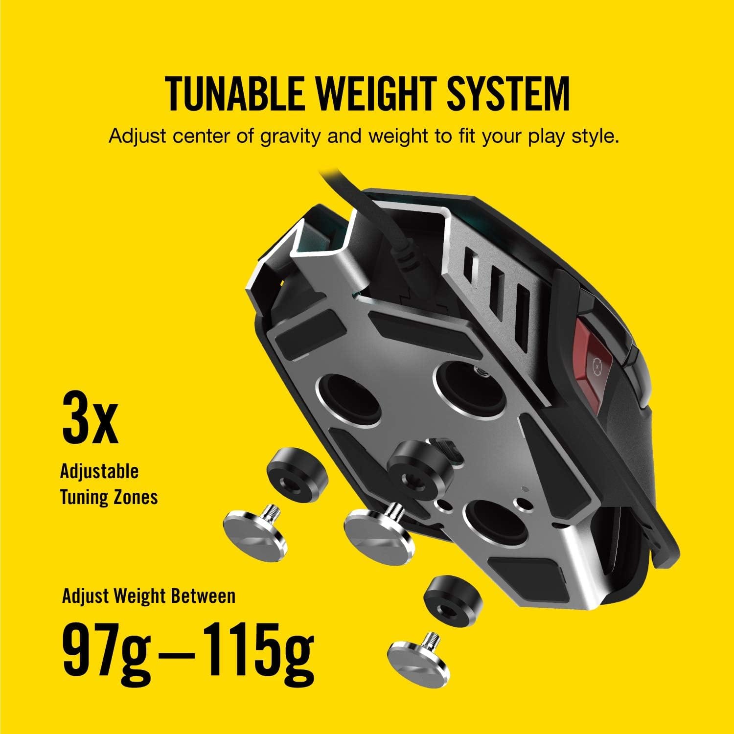 Corsair M65 RGB Elite – Wired FPS and MOBA Gaming Mouse– 18,000 DPI Optical Sensor , Black