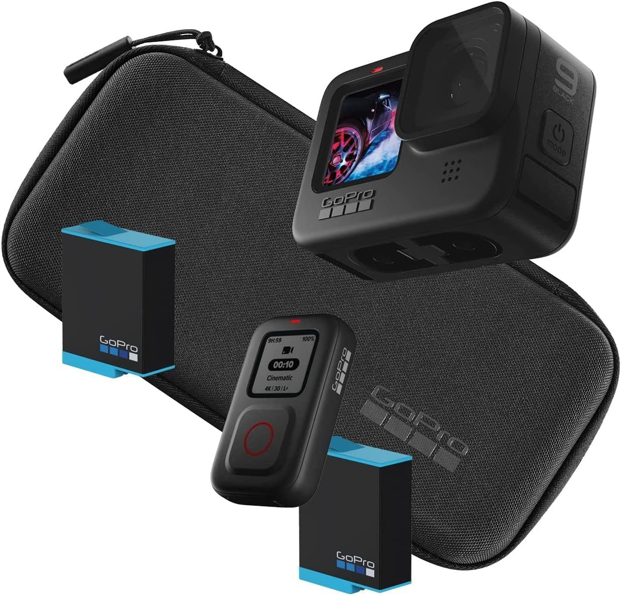 GoPro HERO9 Black Bundle - Includes The Remote, Battery and Carrying Case