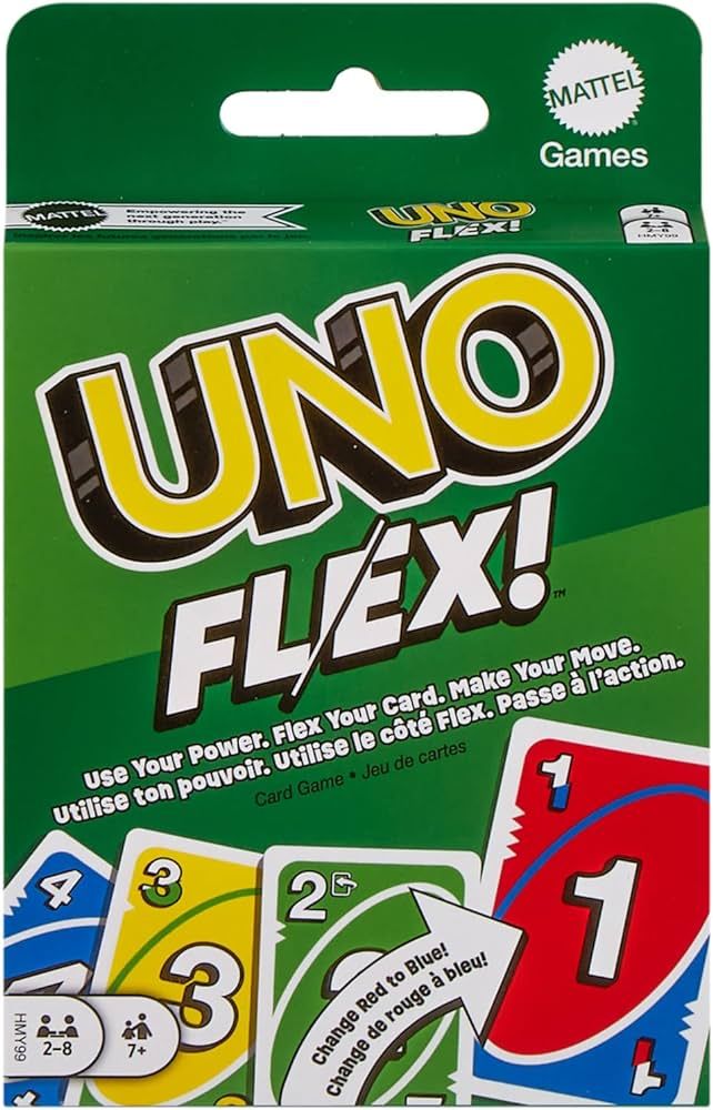 UNO Flex Card Game, Fun Games for Adult and Party Game Night, 2 to 6 Players